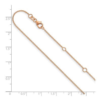 14K Rose Gold 1.25mm Round Cable Chain – view 7