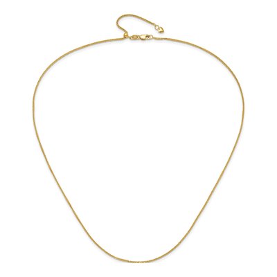14K Yellow Gold 1mm Wheat Chain – view 5