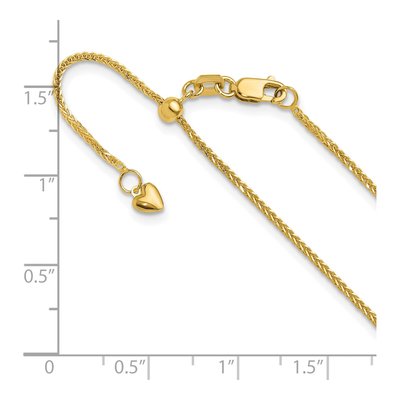 14K Yellow Gold 1mm Wheat Chain – view 7
