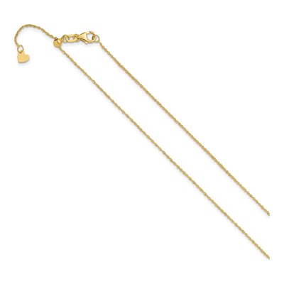 14K Yellow Gold 0.95mm Sparkle Singapore Chain – view 3