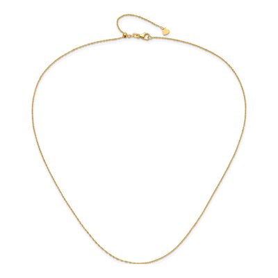 14K Yellow Gold 0.95mm Sparkle Singapore Chain – view 5