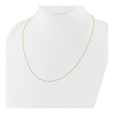 14K Yellow Gold 0.95mm Sparkle Singapore Chain – view 6