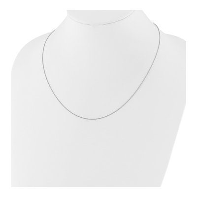 14K White Gold 0.95mm Sparkle Singapore Chain – view 4