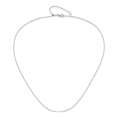 14K White Gold 0.95mm Sparkle Singapore Chain – view 5