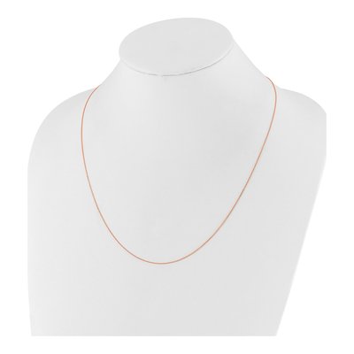 14K Rose Gold 1mm Diamond-Cut Cable Chain – view 6