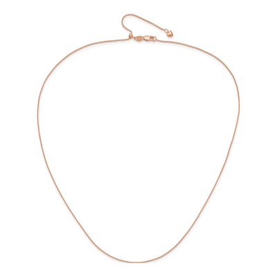 14K Rose Gold 0.85mm Wheat Chain – view 5