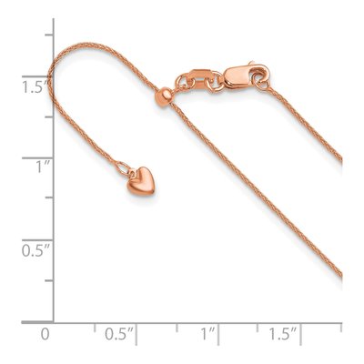 14K Rose Gold 0.85mm Wheat Chain – view 7