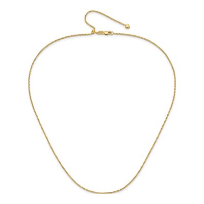 14K Yellow Gold 1.35mm Round Box Chain – view 4