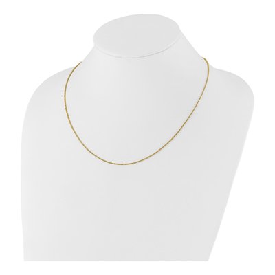 14K Yellow Gold 1.35mm Round Box Chain – view 3