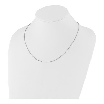14K White Gold 1.35mm Round Box Chain – view 3