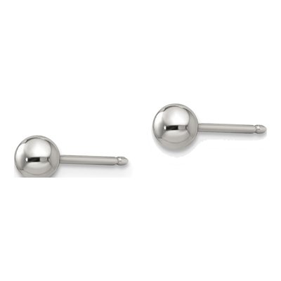 Stainless Steel Ball Stud Earrings – view 2
