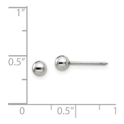 Stainless Steel Ball Stud Earrings – view 4