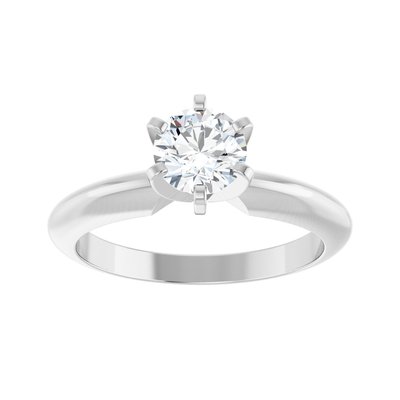 Custom Round Solitaire Engagement Ring, 1/2 ct Diamond – view 3