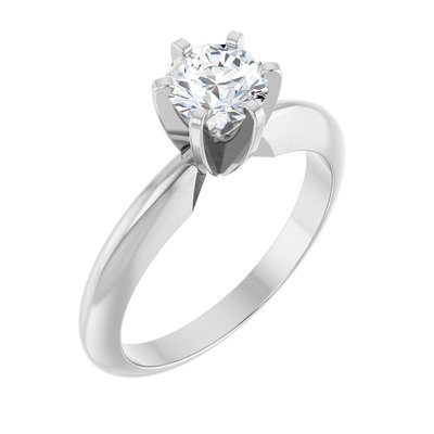 Custom Round Solitaire Engagement Ring, 3/4 ct Diamond