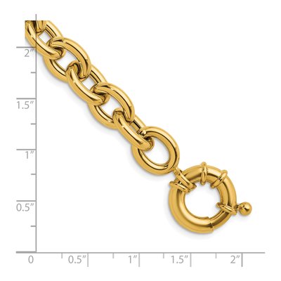 14K Yellow Gold 10.5mm Hollow Open Cable Chain – view 5