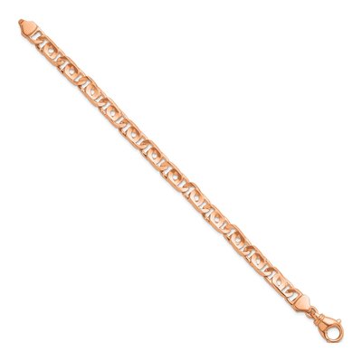 14K Rose Gold 8.1mm Fancy Link Bracelet – view 2