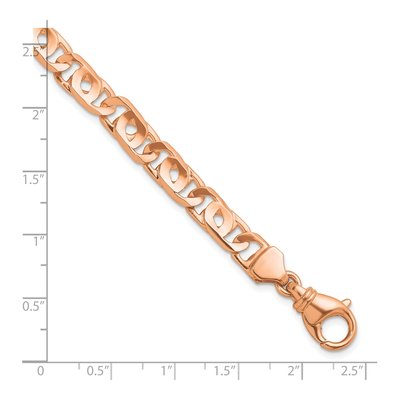 14K Rose Gold 8.1mm Fancy Link Bracelet – view 5