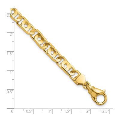 14K Yellow Gold 8.1mm Fancy Link Chain Bracelet – view 6