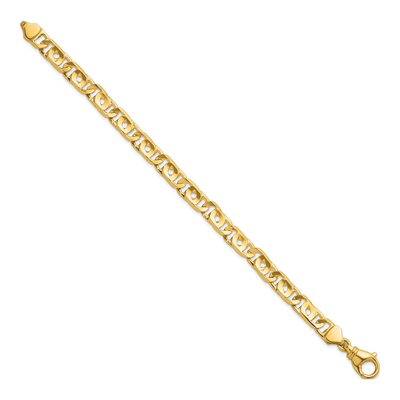 14K Yellow Gold 8.1mm Fancy Open Link Chain Anklet – view 2