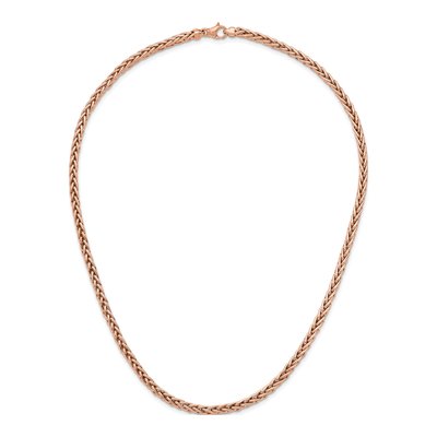 14K Rose Gold 4.1mm Wheat Chain – view 4