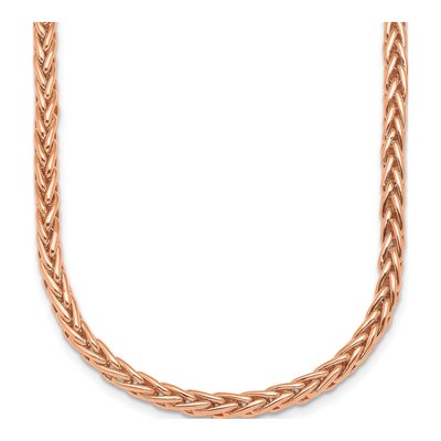 14K Rose Gold 4.1mm Wheat Chain