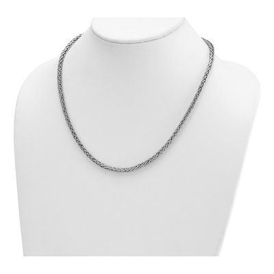 14K White Gold 4.1mm Wheat Chain – view 5