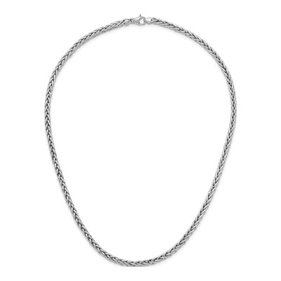 14K White Gold 4.1mm Wheat Chain – view 6
