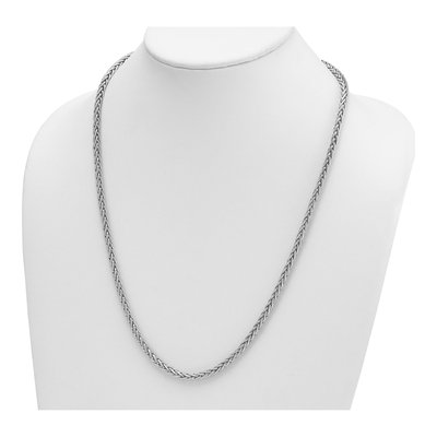 14K White Gold 4.1mm Wheat Chain – view 4