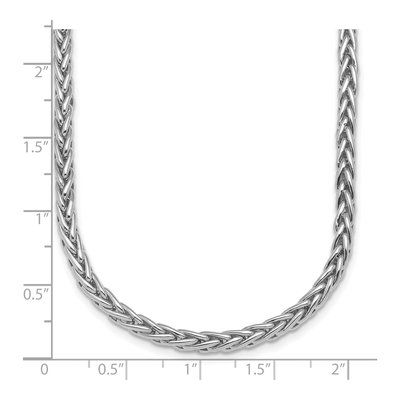 14K White Gold 4.1mm Wheat Chain – view 6