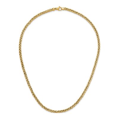 14K Yellow Gold 4.1mm Wheat Chain – view 5