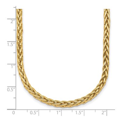 14K Yellow Gold 4.1mm Wheat Chain – view 7
