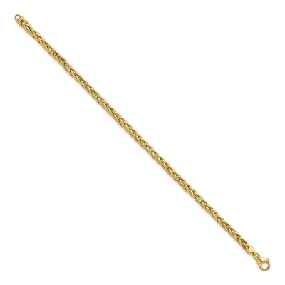 14K Yellow Gold 4.1mm Wheat Chain Bracelet – view 2