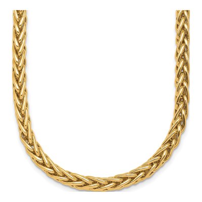 14K Yellow Gold 5.1mm Wheat Chain
