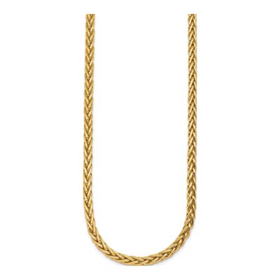 14K Yellow Gold 5.1mm Wheat Chain Bracelet – view 2