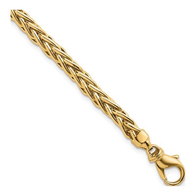 14K Yellow Gold 5.1mm Wheat Chain Bracelet