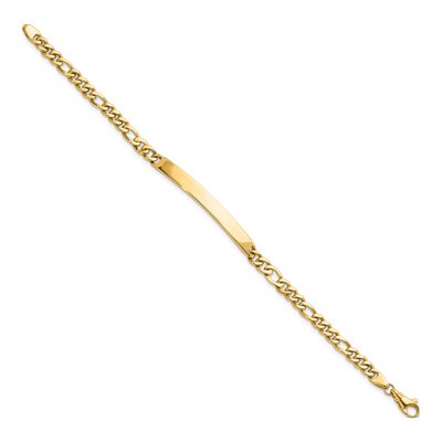 14K Yellow Gold Figaro ID Bracelet – view 3