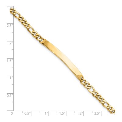 14K Yellow Gold Figaro ID Bracelet – view 4