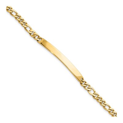14K Yellow Gold Figaro ID Bracelet