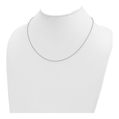 14K White Gold 1.2mm Beaded Chain – view 5