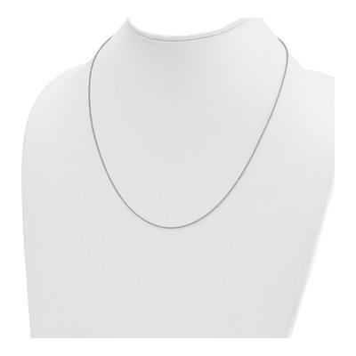 14K White Gold 1.2mm Beaded Chain – view 5