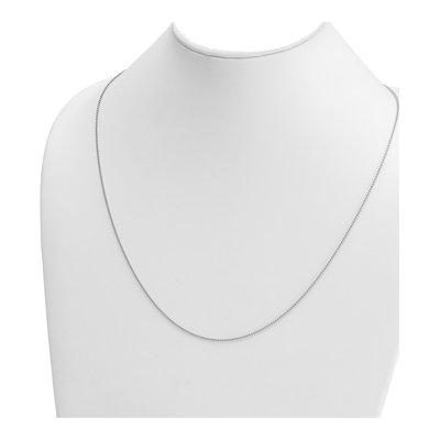 14K White Gold 1.2mm Beaded Chain – view 5