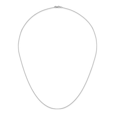 14K White Gold 1.2mm Beaded Chain – view 6