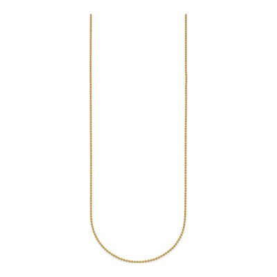 14K Yellow Gold 1.2mm Beaded Chain – view 3