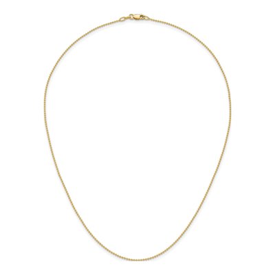 14K Yellow Gold 1.2mm Beaded Chain – view 6