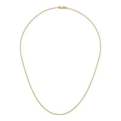 14K Yellow Gold 1.2mm Beaded Chain – view 6