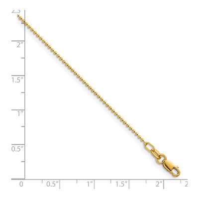14K Yellow Gold 1.2mm Beaded Chain – view 7
