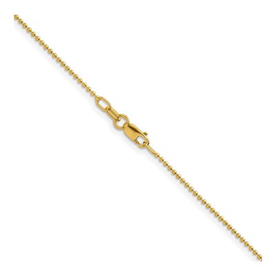 14K Yellow Gold 1.2mm Beaded Chain – view 4