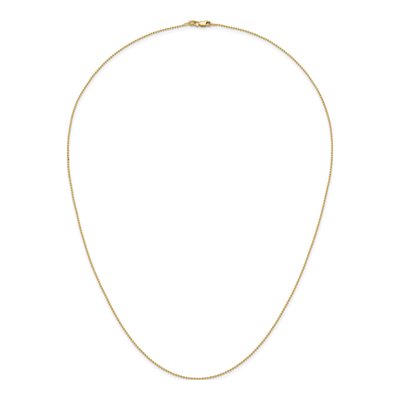 14K Yellow Gold 1.2mm Beaded Chain – view 6