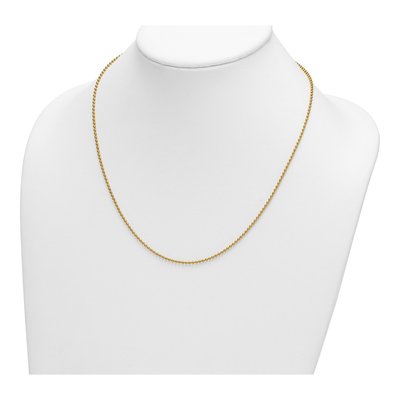 14K Yellow Gold 1.8mm Beaded Ball Chain – view 4
