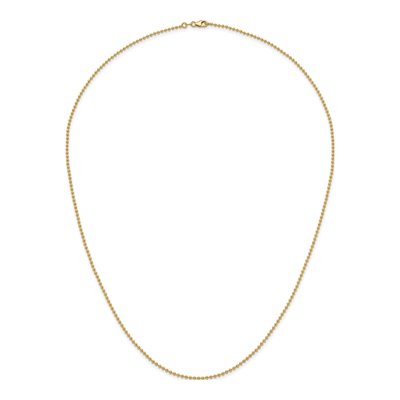 14K Yellow Gold 1.8mm Beaded Chain – view 6